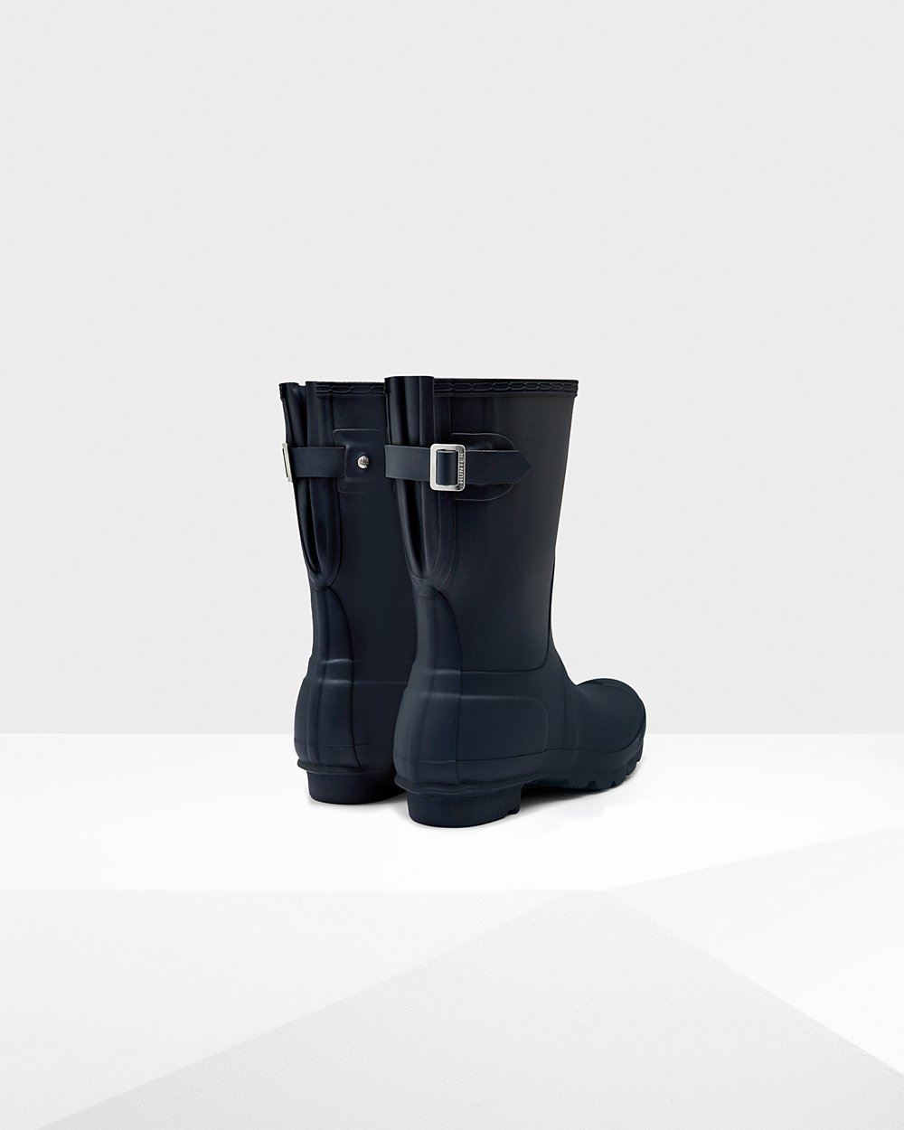 Galochas Curtas Hunter Feminina Azul Marinho - Original Back Adjustable - 98HQBPGES